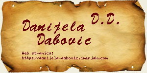 Danijela Dabović vizit kartica